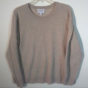Nordstrom Women's 100% Cashmere Sweater, Undyed Beige Size Medium - READ, HOLES